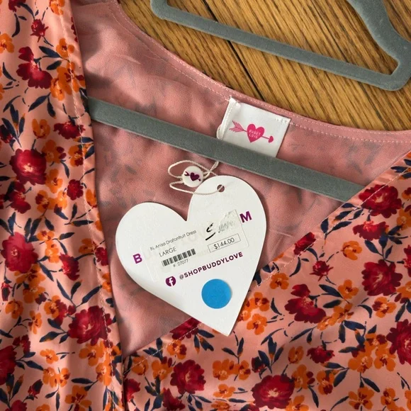 BuddyLove NEW ANISA FEATHER CUFF MINI DRESS - DRAGONFRUIT - Picture 7 of 7